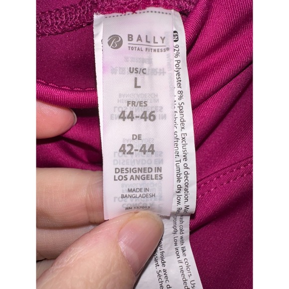 Women's Bally Total Fitness High-Waist  Leggings Size Large Fuchsia Hot Pink - Picture 4 of 6